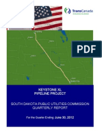 Keystone XL Quarterly Report, 6/30/12, SD PUC