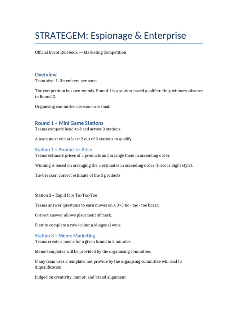 Strategem Rulebook Clean | PDF