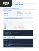 Snowflake SQL Commands Cheat Sheet | PDF