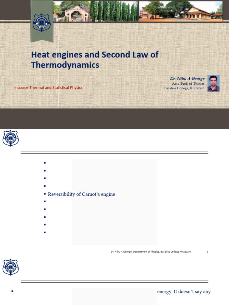 Heat Engines and Second Law of Thermodynamics | PDF | Heat | Second Law ...
