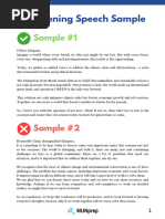 MUN GSL Speech Template and Example | PDF