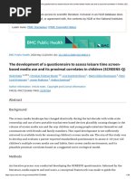 ScreenQ: Student Screen Time Assessment | PDF | Television | Mass Media