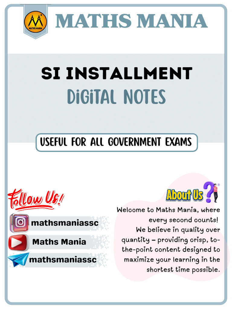 SI Installment Notes | PDF