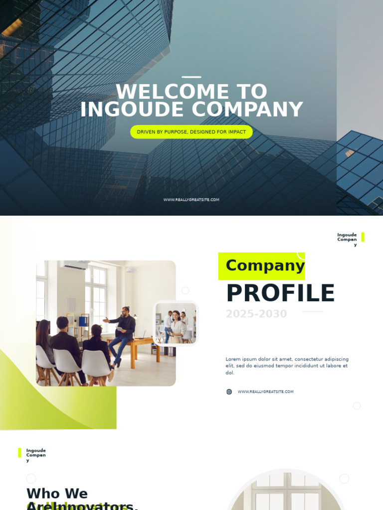 Green and White Modern Company Profile | PDF | Business | Economies