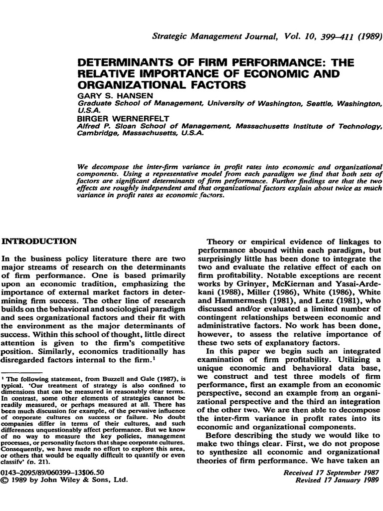 Hansen 1989 | PDF