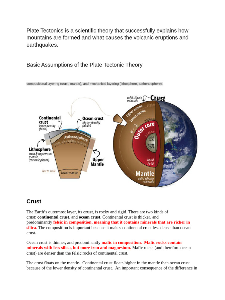 Plate Tectonics | PDF | Plate Tectonics | Crust (Geology)