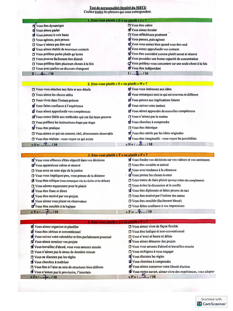 Test Mbti | PDF
