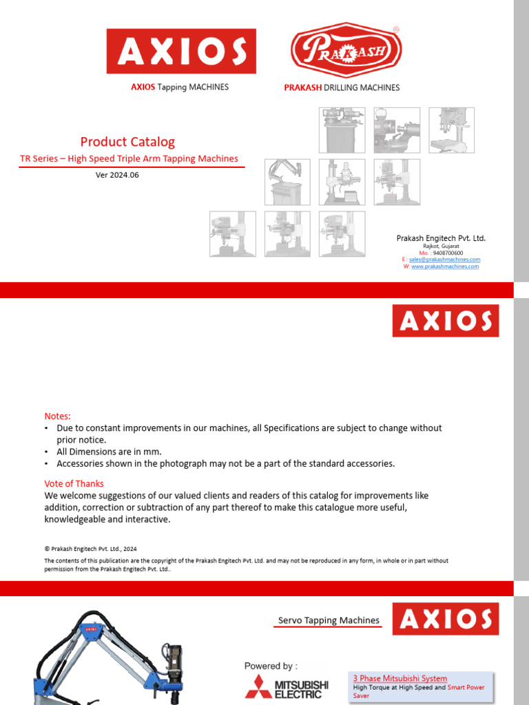 Ax Ios Tapping Machines | PDF | Manufactured Goods | Mechanical Engineering