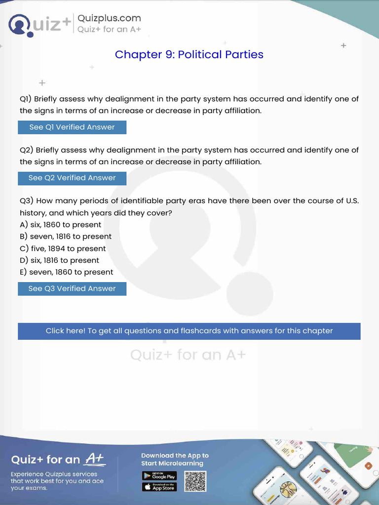 Briefly Assess Why Dealignment in The Party System Has Occurred and ...