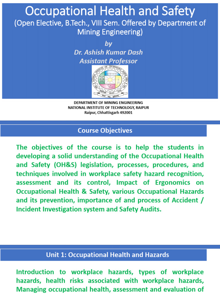OSH Unit 1&3-1-20 | PDF | Occupational Safety And Health | Hazards