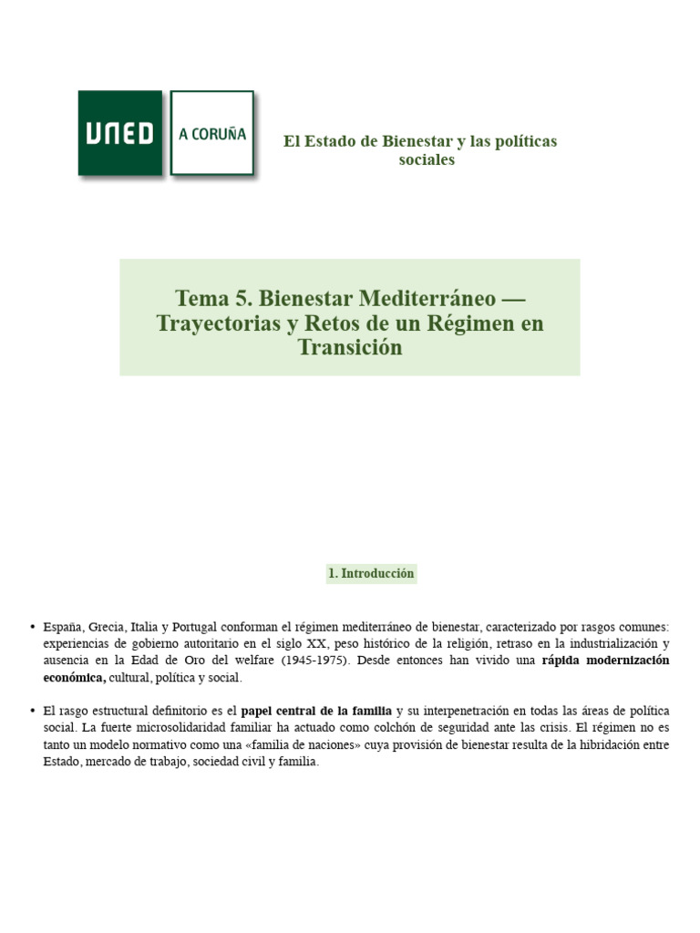 Tema 5 EB | PDF | España | Trabajo Social