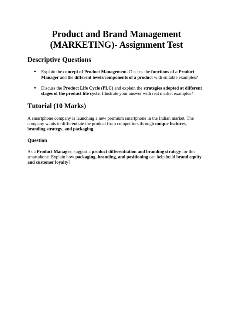 Marketing Sem 4 Assign | PDF | Marketing | Brand