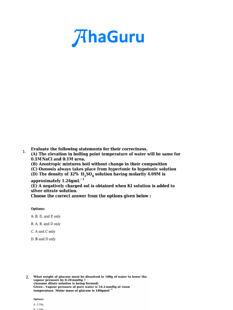 Solutions - Worksheet 2 | PDF