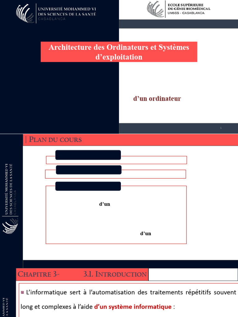 Architecture Des Ordinateurs Et Systèmes D'exploitation | PDF | Mémoire ...