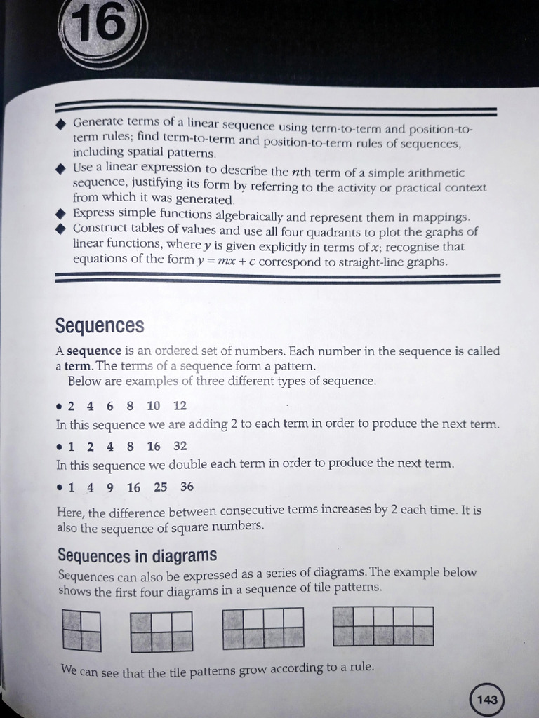 IGCSE Maths. Patterns. | PDF