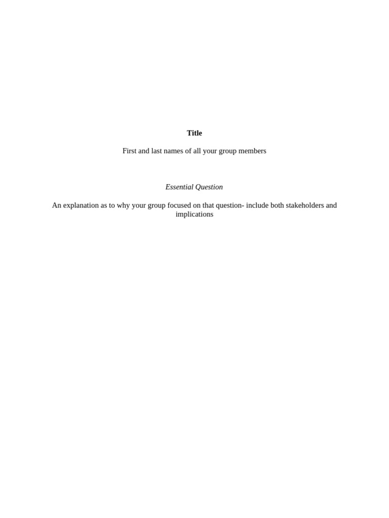Make A Synthesis Template | PDF