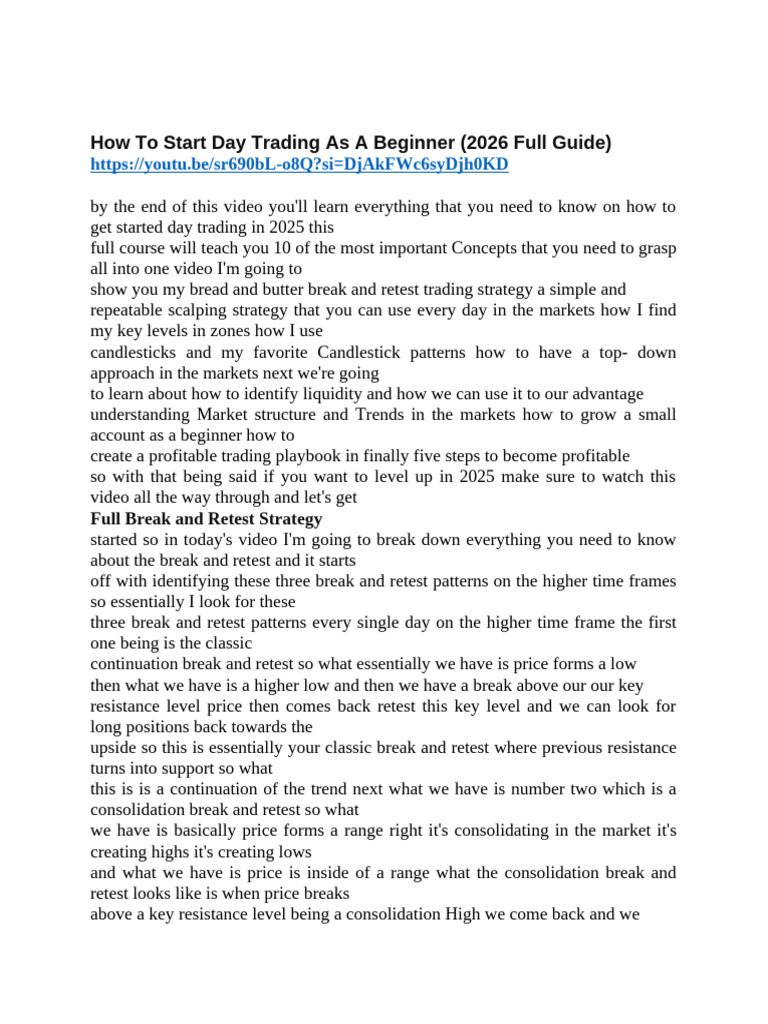 How To Start Day Trading As A Beginner Scalping | PDF | Demand | Day ...