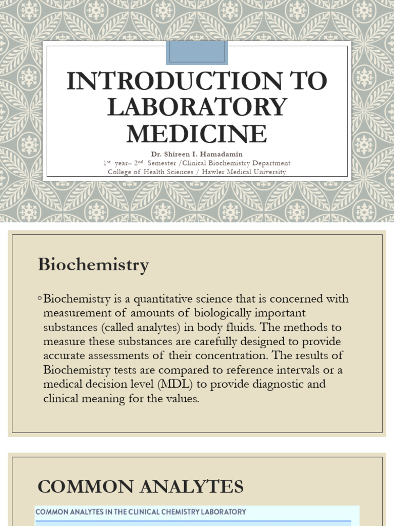Introduction To Laboratory Medicine | PDF
