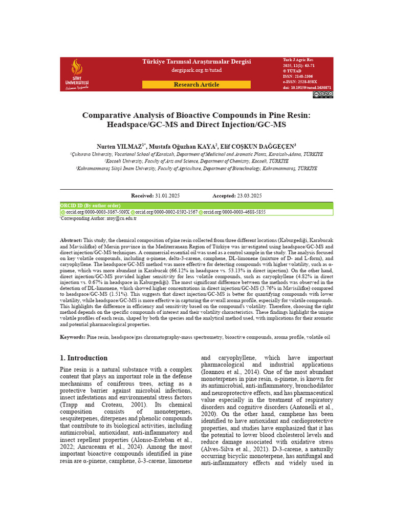 GC MS 1 | PDF | Gas Chromatography–Mass Spectrometry | Gas Chromatography