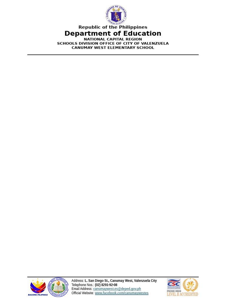 CWES Official Header and Footer Letter Template | PDF