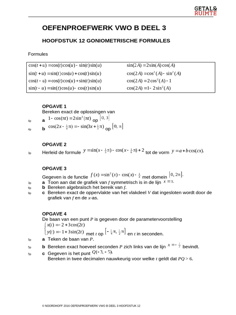 GR11 VB3 H12 Oefentoets | PDF