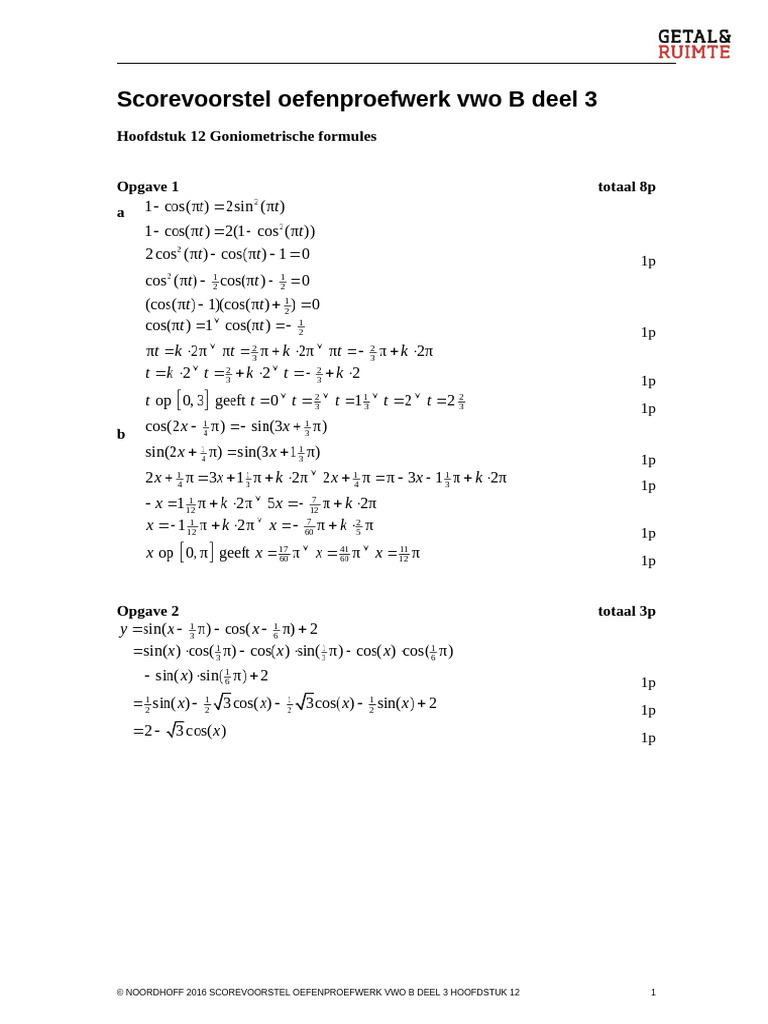 GR11 VB3 H12 Oefentoets Correctievoorstel | PDF