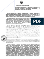 Mocion interpelacion a Ministra de educación