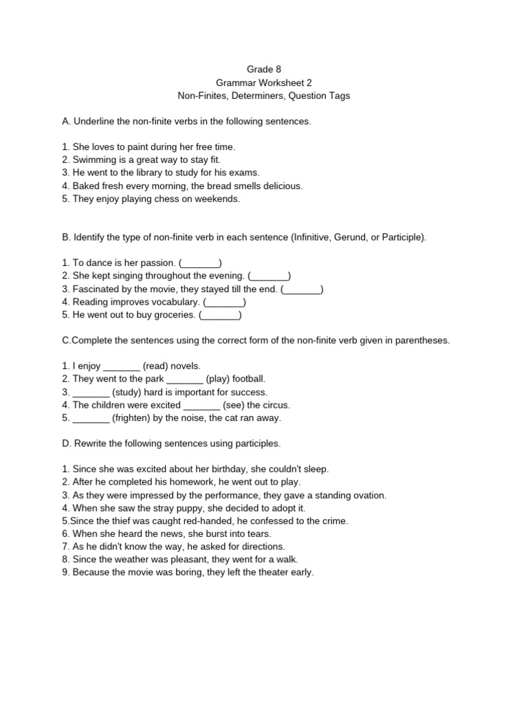 Grade 8 Final Exam Worksheet 2 | PDF | Language Mechanics | Linguistics
