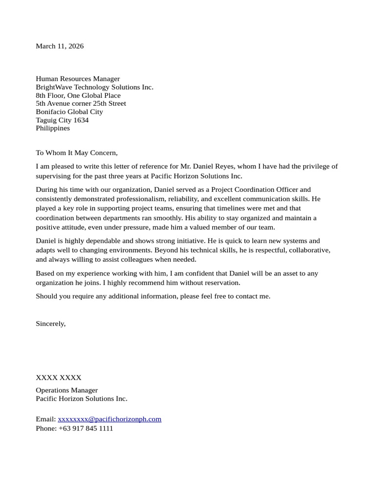 Letter of Reference 2 | PDF