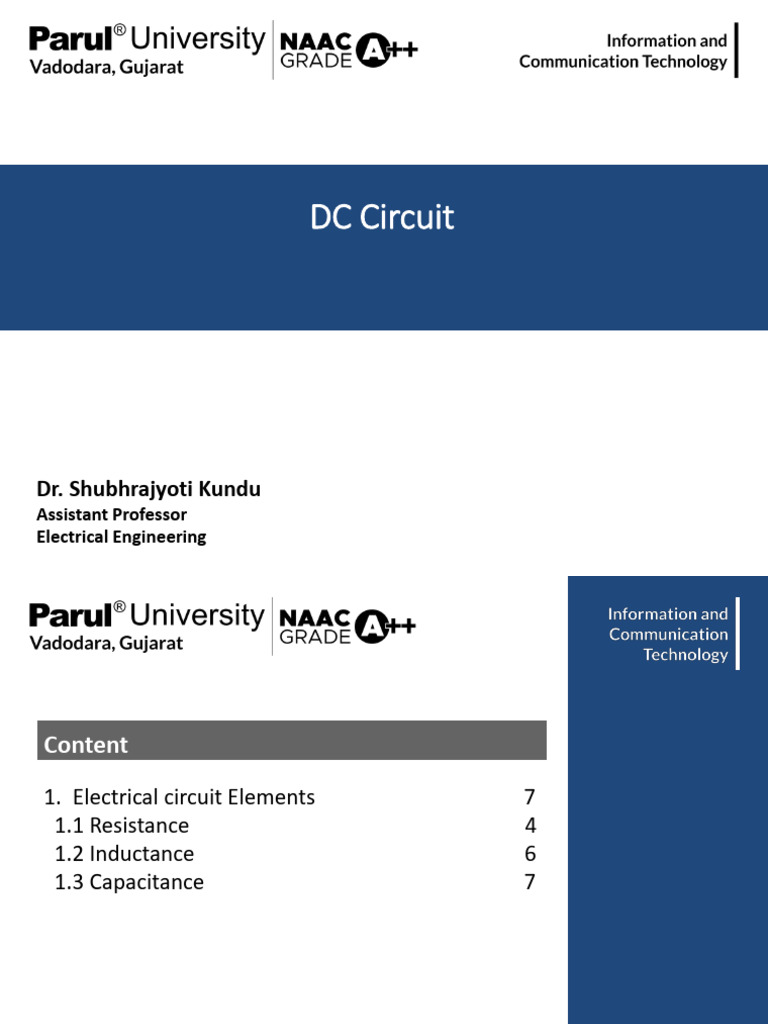PPT 1.1 | PDF | Electrical Resistance And Conductance | Inductance