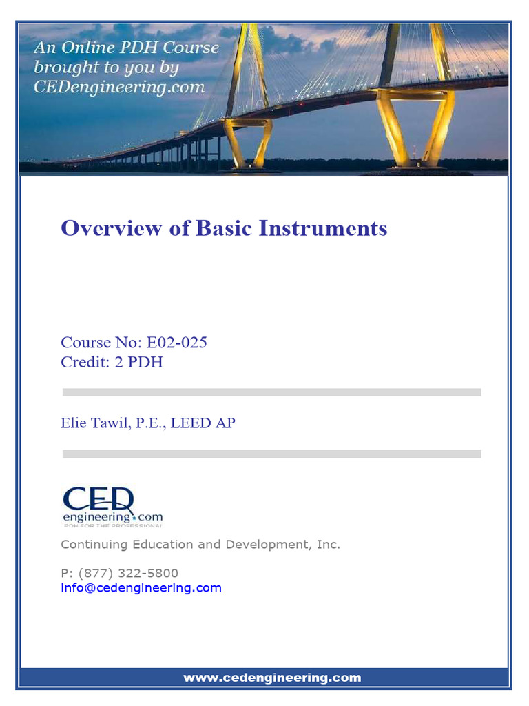 Overview of Basic Instruments - US | PDF | Pressure Measurement ...
