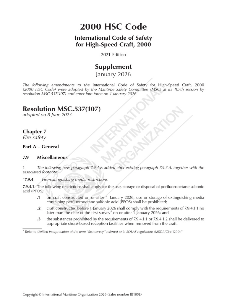 HSC 2000 Code Supplement January2026 | PDF