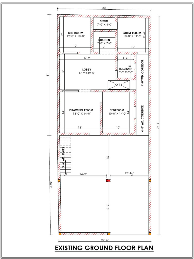Existing Ground Floor Plan | PDF | Room | Home