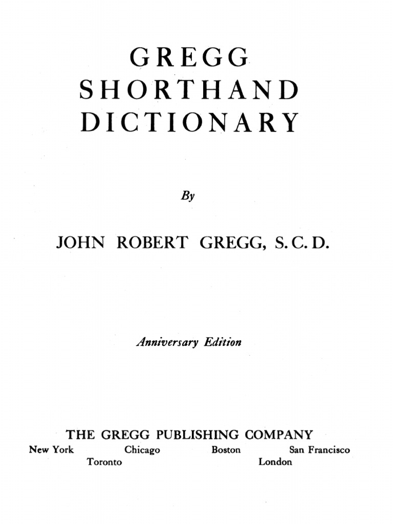 Gregg Shorthand GSD PDF Shorthand Adjective
