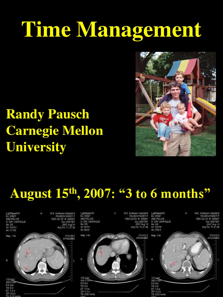 Randy Pausch's Time Management Tips | PDF
