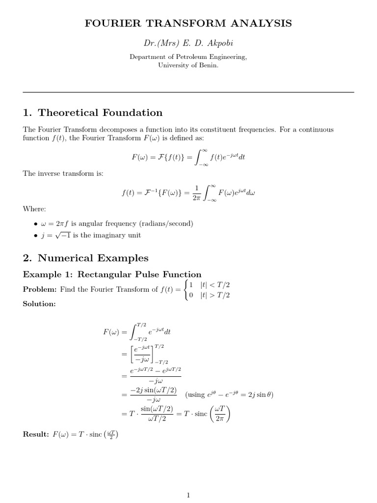 Fourier Transform New 1 | PDF