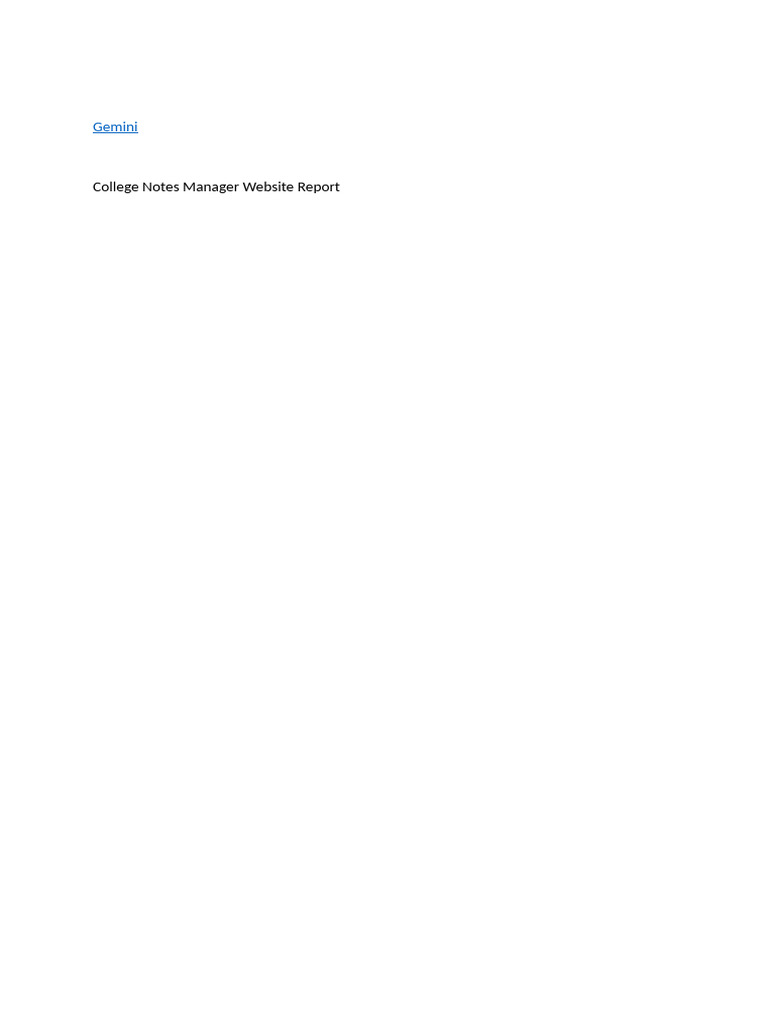 College Notes Manager Website | PDF | Databases | Password