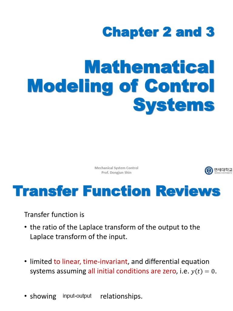Chapter 2 - 3 - Mathematical Model - Handout | PDF | Exponential ...
