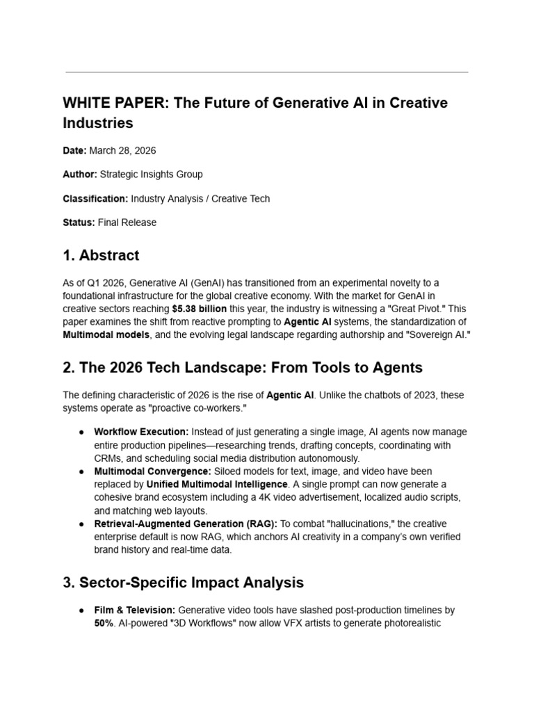 The Future of Generative AI in Creative Industries | PDF | Artificial ...