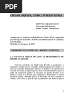 Ciudad Líquida, Ciudad Interrumpida, Manuel Delgado