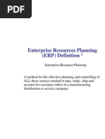 Enterprise Resources Planning (ERP) Definition