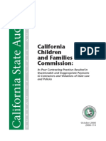 California Children and Families Commission, Audit, Oct 2006