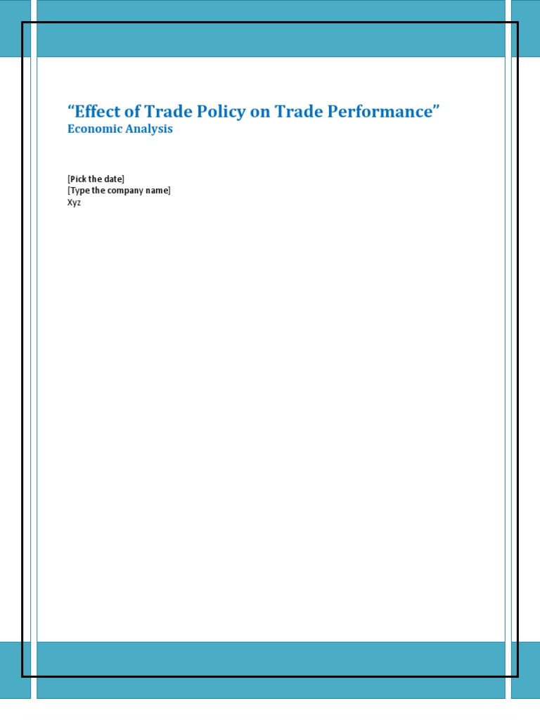 Pakistan Trade Policy Analysis 2023 | PDF | Balance Of Trade | Current ...