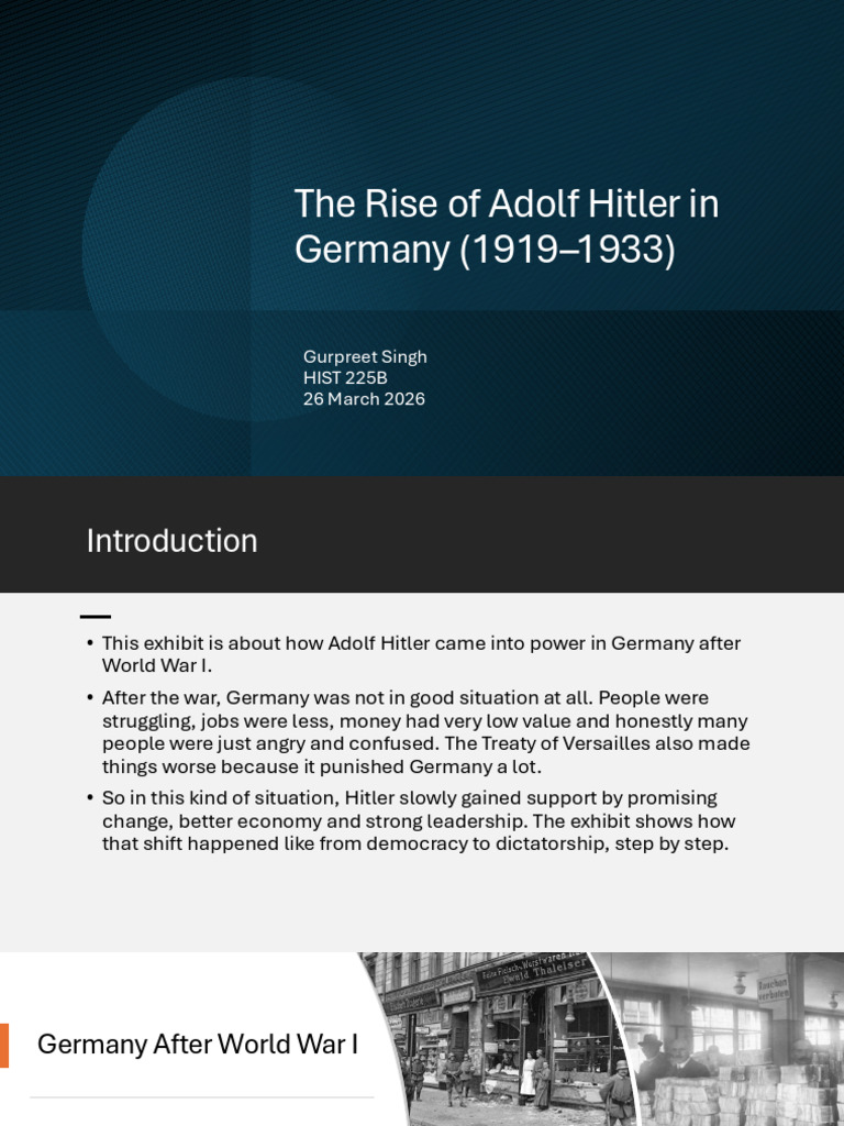 The Rise of Adolf Hitler InGermany (1919-1933) | PDF | Adolf Hitler ...