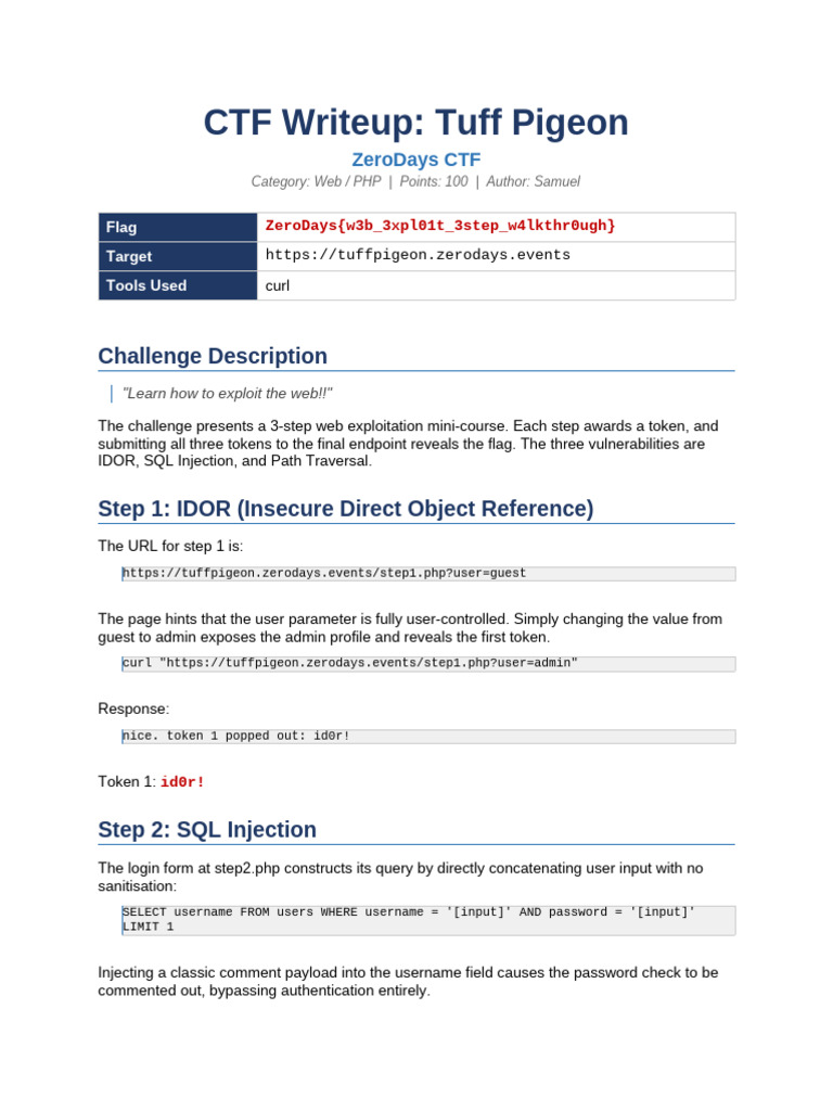 TuffPigeon Writeup | PDF | Computing | Information Technology Management