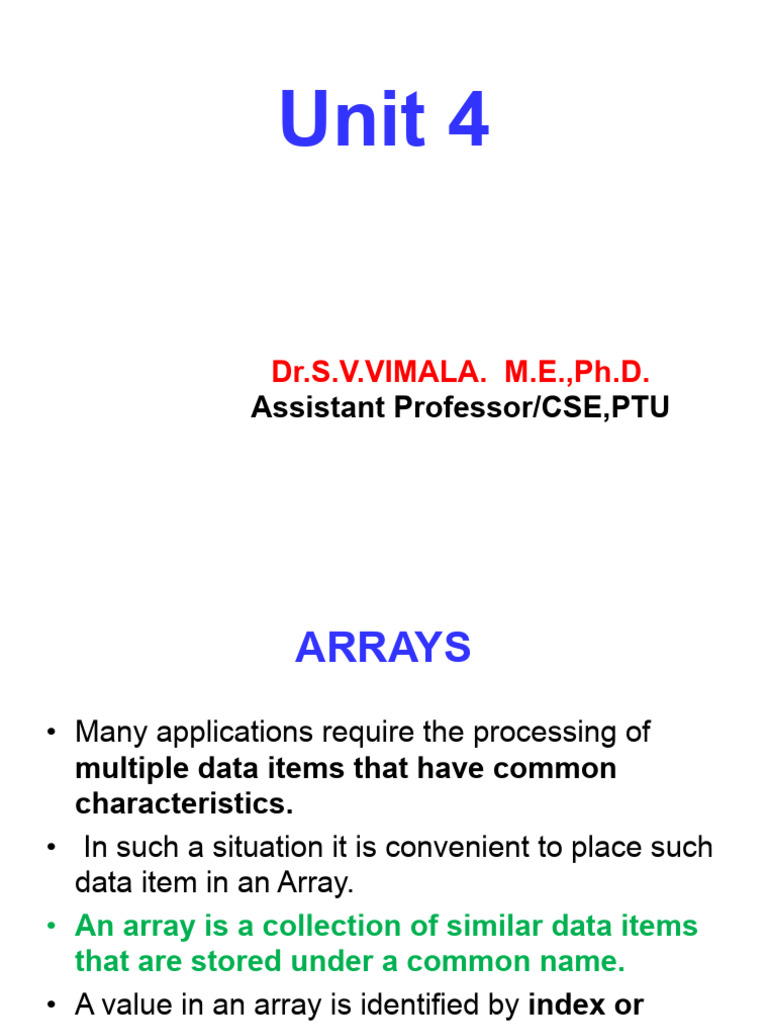 Unit 4 | PDF | String (Computer Science) | Pointer (Computer Programming)