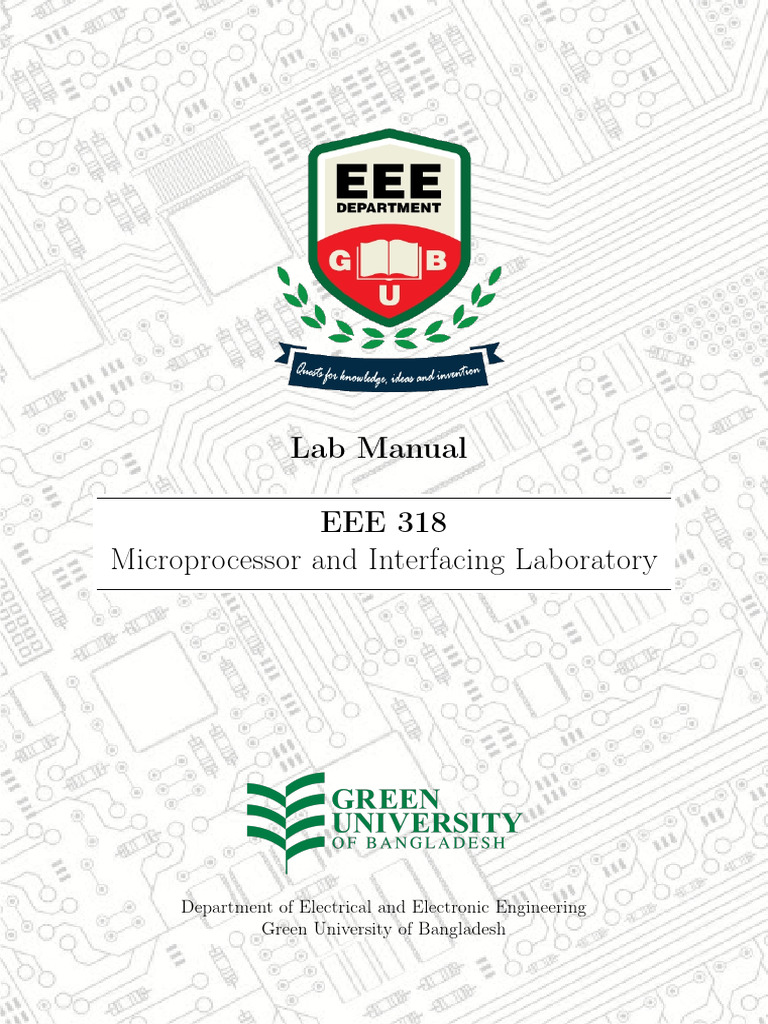 EEE 318 Microprocessor and Interfacing Laboratory | PDF | Central ...
