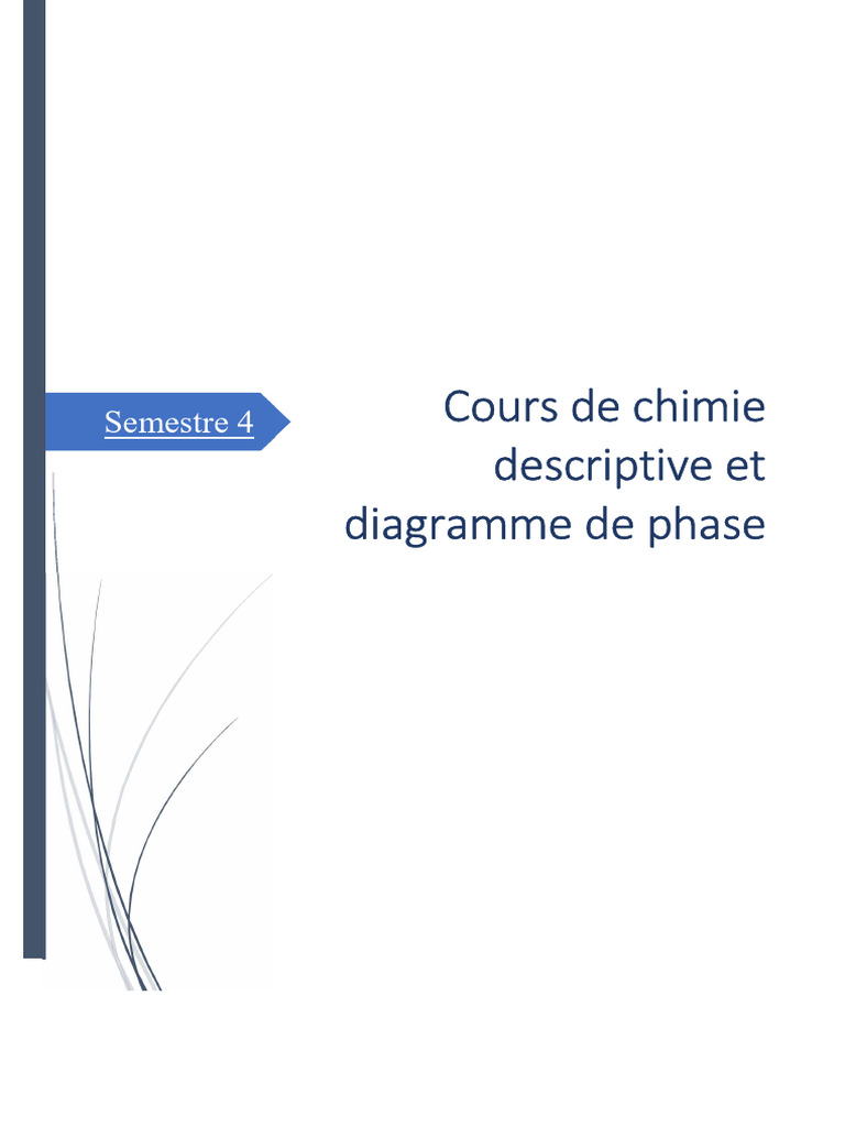 Cours Chimie Descriptive S4 | PDF