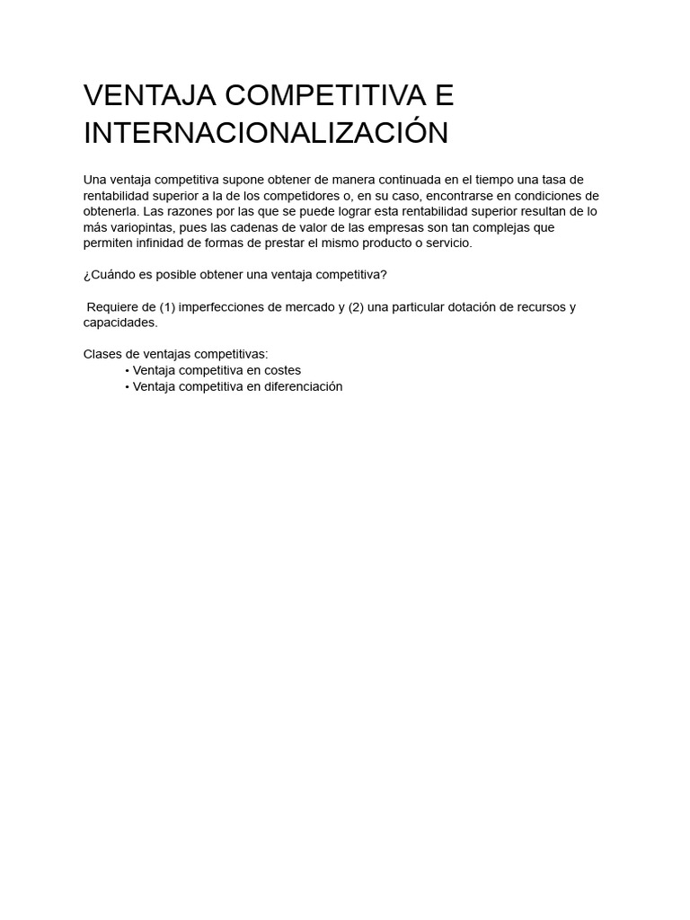 T8 | PDF | Ventaja competitiva | Mercado (economía)