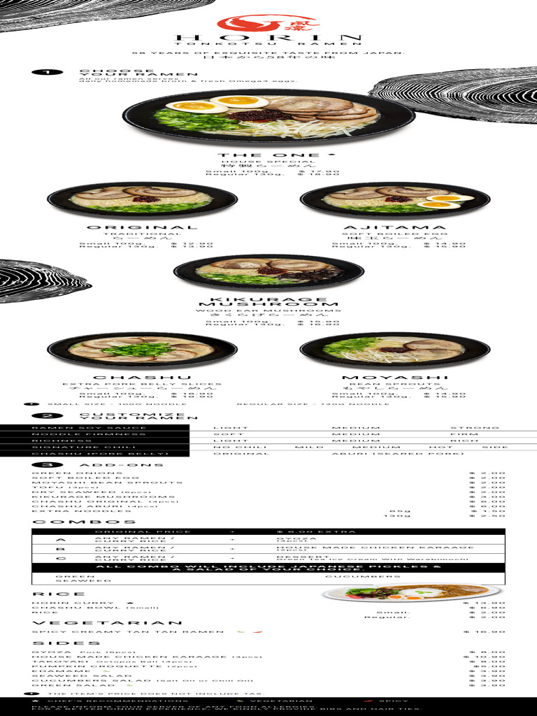 Horin Menu 2024 | PDF